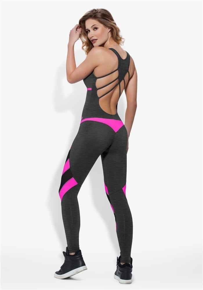OXYFIT Jumpsuit Nevis 15195 Charcoal Pink