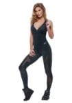 OXYFIT Jumpsuit Riviera 15196 Black Mesh - Sexy Rompers, Cute Workout 1-Piece