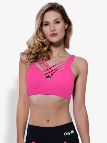 OXYFIT Bra Top Pelican 27094 Hot Pink- Sexy Sports Bras