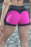 DYNAMITE BRAZIL Shorts SH2094 APPLE BOOTY BK PINK-Sexy Shorts