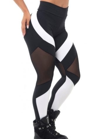 BFB Activewear Leggings Body Power Mescla – black & white – Sexy Leggings