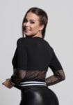 OXYFIT Long Sleeve Top Blusa Strong 46400 Black- Sexy Workout Tops