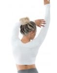BFB Activewear Cropped Top Long Sleeve - WhiteBFB Activewear Cropped Top Long Sleeve - White